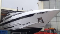 Param Jamuna IV Yacht leaving the shed